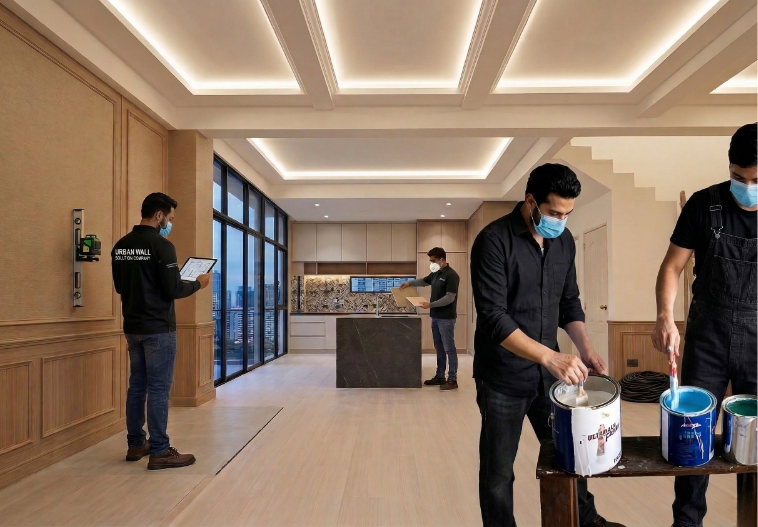 Expert interior paint mixing and on site project management for modern Singapore homes